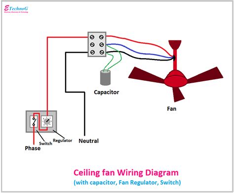 ceiling fan regulator connection diagram